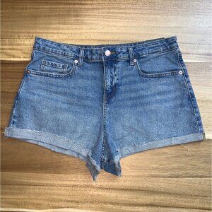 Wild Fable Teens High-Rise Rolled Cuff Denim Shorts 2.5" Inseam Size 12/R